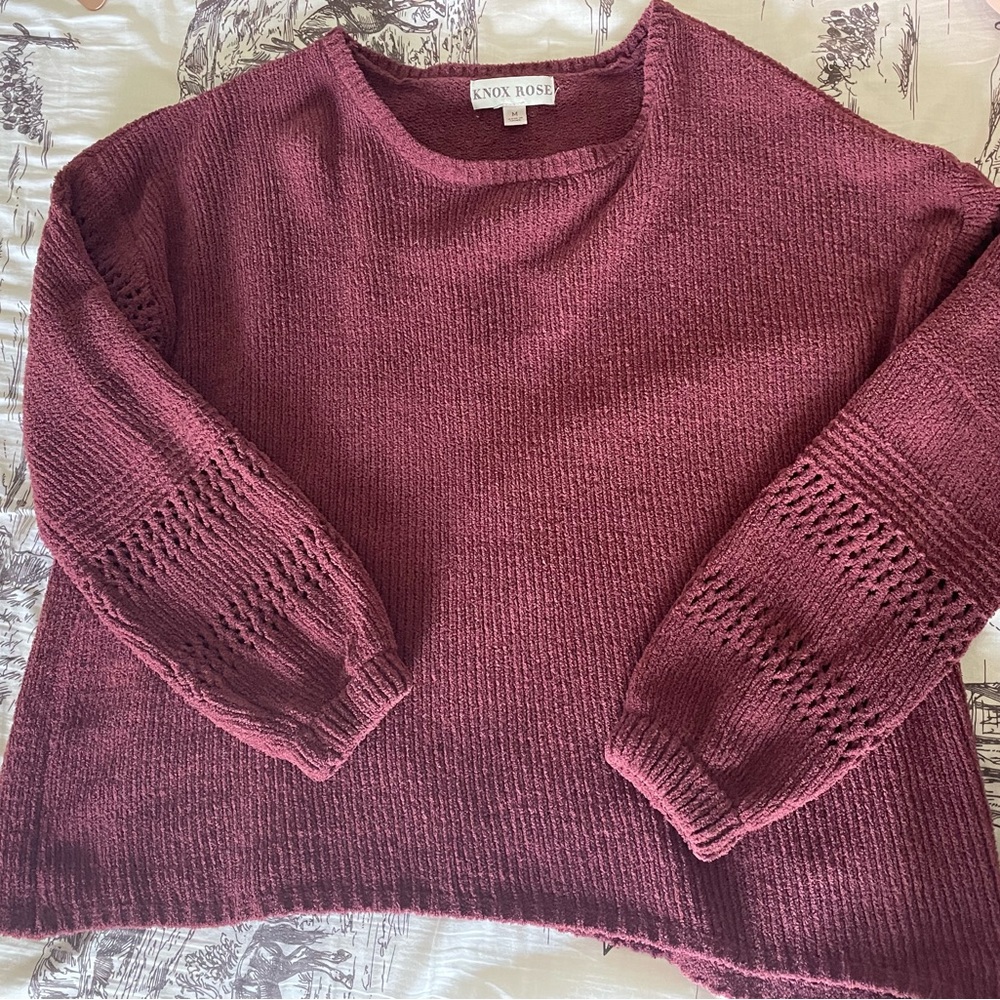 Knit plum sweater!!